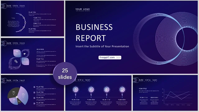 <b>Simple blue business report PowerPoint templates</b>