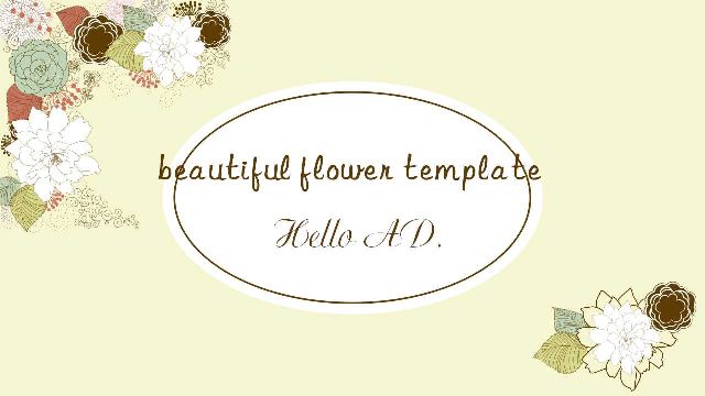 <b>Literary beautiful flower PPT template</b>