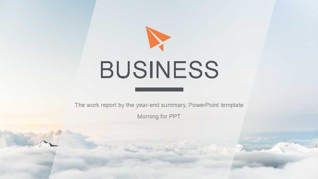 Simple and elegant clouds Business PPT Templates
