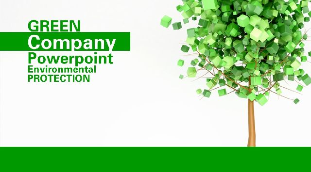 Green environmental theme PowerPoint Template