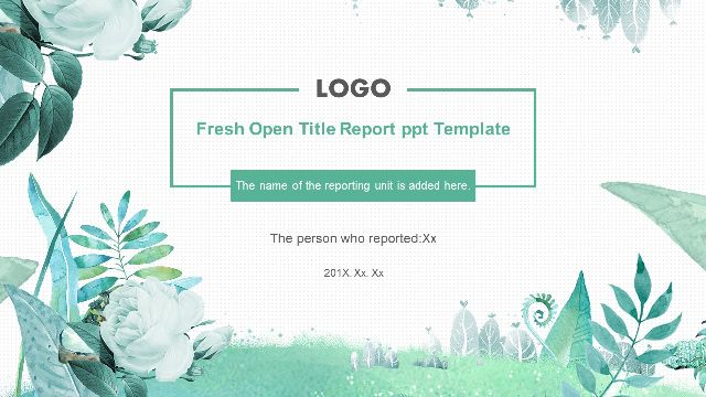 Opening report PowerPoint template