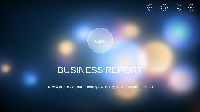 <b>Blue Business Report PowerPoint Template</b>