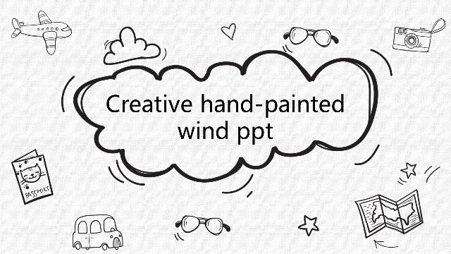 <b>Creative simple hand-painted PPT template</b>
