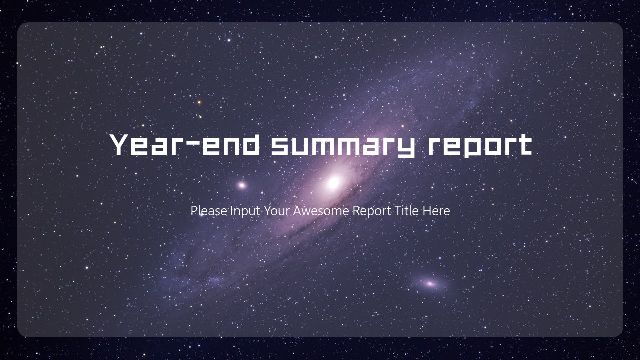 <b>Starry Background Work Report PowerPoint Template</b>