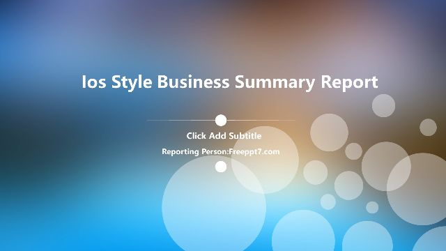IOS style simple PowerPoint templ