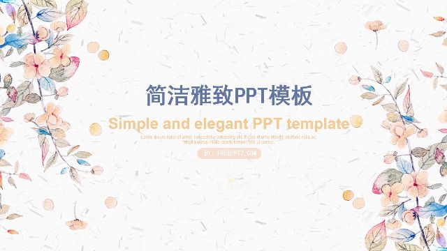 Simple and elegant PowerPoint template
