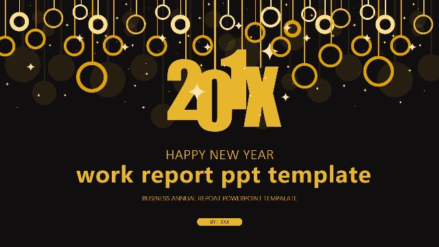 Black gold series work report PPT template
