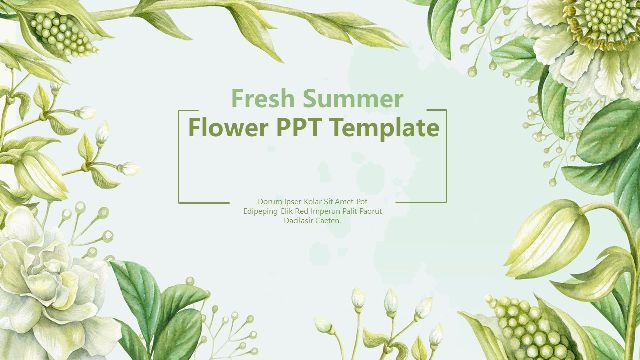 <b>Fresh Summer PowerPoint Template</b>