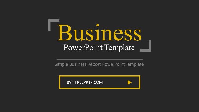 <b>Black Business PowerPoint Template</b>