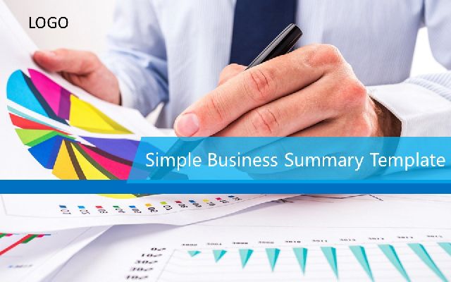 <b>Concise PowerPoint template for business summary</b>