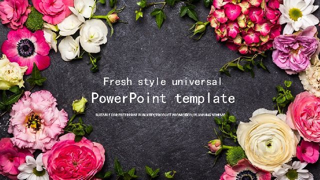 Beautiful and Fresh style universal PowerPoint template