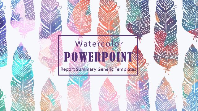 Watercolor style universal PPT template