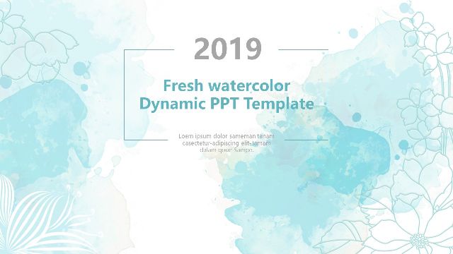 <b>Fresh watercolor Dynamic PPT Template</b>