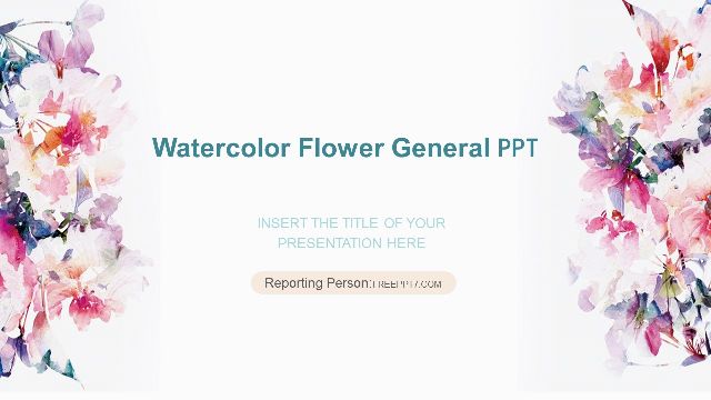 <b>Watercolor Floral Style PowerPoint Template</b>