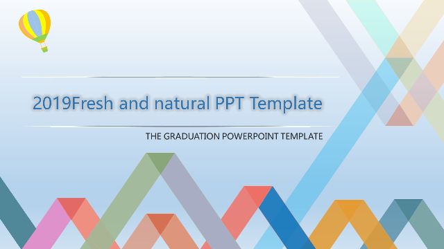 <b>2019 Natural Fresh Style PPT Template</b>