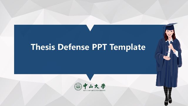 <b>PPT template for college students'thesis defense</b>