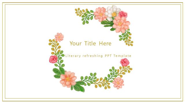 <b>PPT Template for Flower Background Business Report</b>
