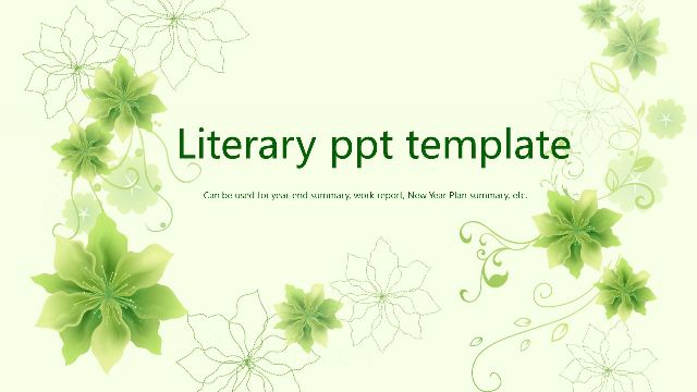 <b>Business Report PPT Template of Literary Style</b>