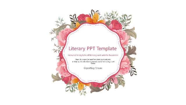 <b>General PPT template of literary and artistic business</b>