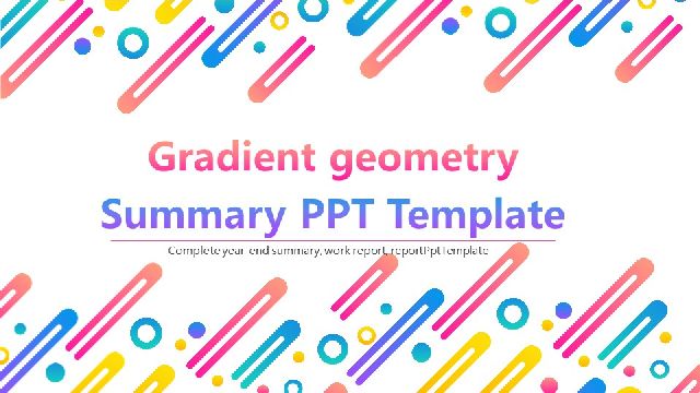 <b>Geometric Gradient Style PowerPoint Template</b>