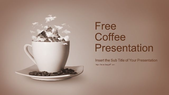 Coffee theme PowerPoint template for Business