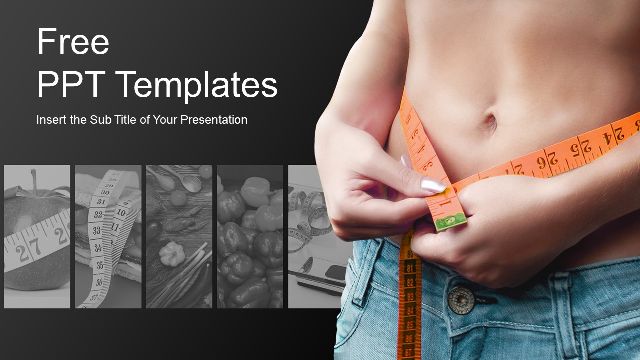 <b>PowerPoint Template for Dietary Health Exercise Theme</b>