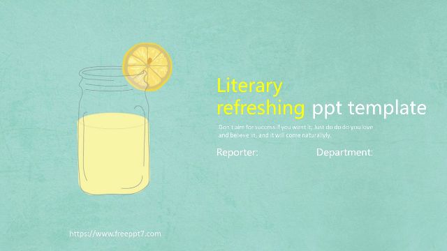Lemon Tea PowerPoint Template For Work Plan