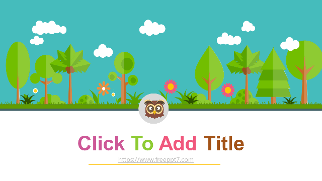 Cartoon Forest PowerPoint Template for Children Theme