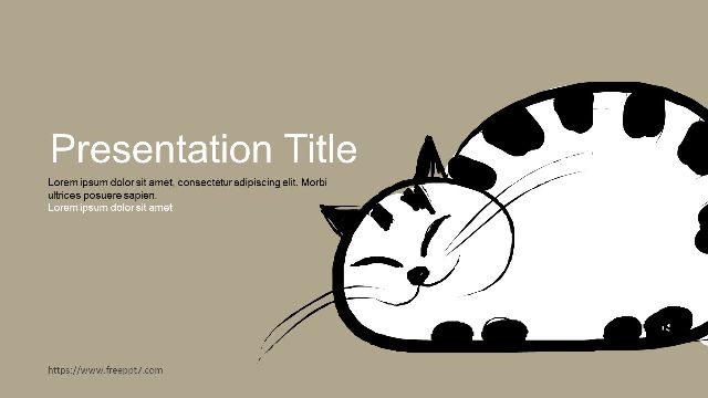 <b>Hand-painted cute cats PowerPoint templates</b>