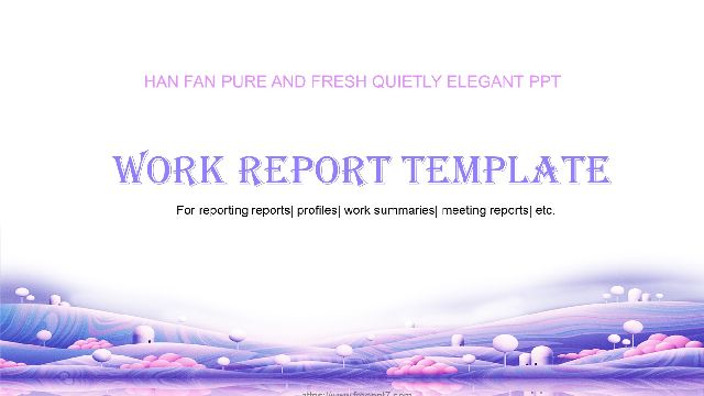 Gradual style PowerPoint templates for work report