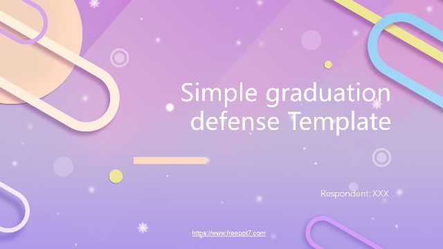 Gradient Style PowerPoint Template for thesis reply