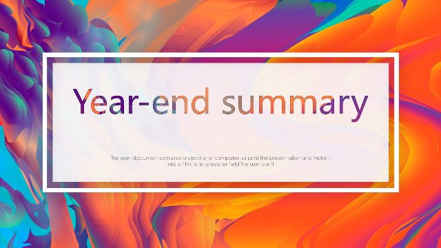 Gradual PowerPoint Template for Year-end Summary