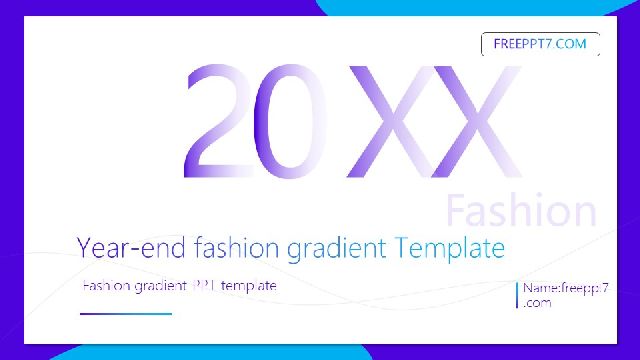 Year-end fashion gradient PowerPoint Templates