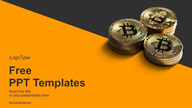 PowerPoint Template for Gold Bitcoin Trading