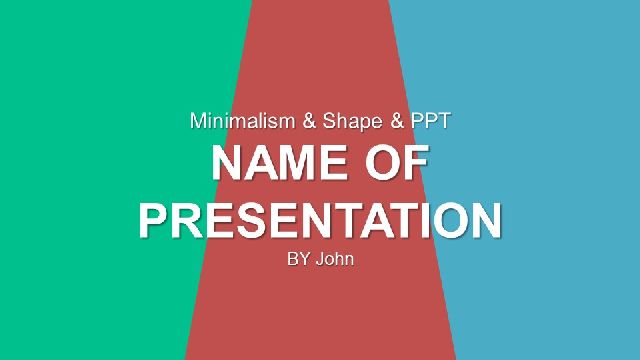 Simple three color PowerPoint tem