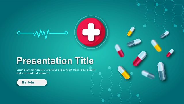 Pills with Red Cross PowerPoint Templates