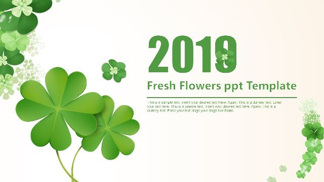 Lucky Clover PowerPoint Template for work plan