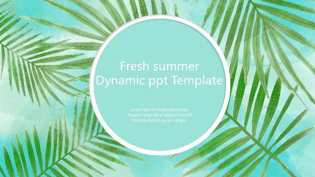 Fresh summer Dynamic PowerPoint Template