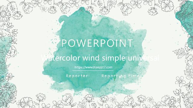Watercolor & Floral PowerPoint Template