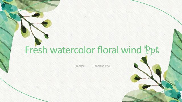 <b>Fresh watercolor floral style PowerPoint templates</b>