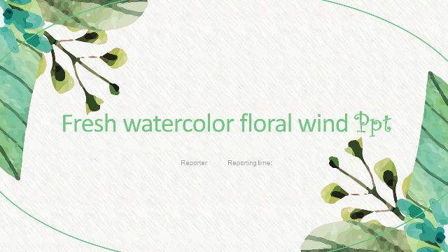 Fresh watercolor floral style PowerPoint templates