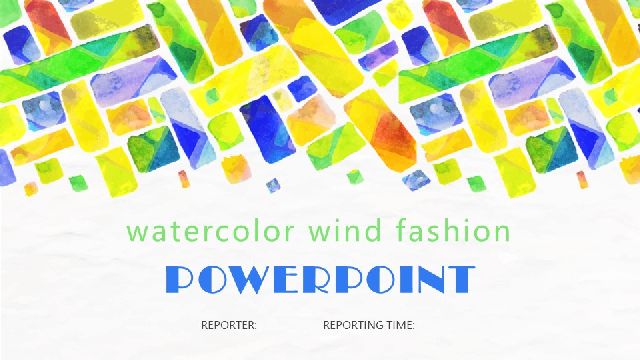 Watercolor style report summary PowerPoint templates