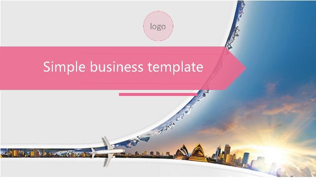 City background Simple business PowerPoint templates