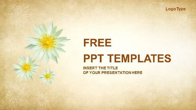 Rat painted white flowers PowerPoint Templates