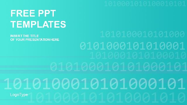 Binary Code Blue PowerPoint Templ