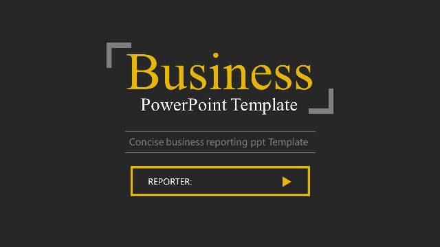 <b>Black & Yellow Business PowerPoint Templates</b>