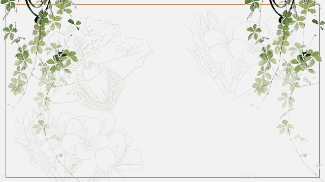 Three elegant plant pattern PPT background pictures