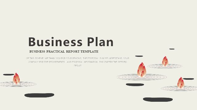 Minimalistic business plan PowerPoint Templates