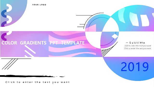 <b>Gradient Style PowerPoint Template for Business Report</b>