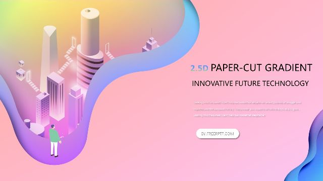 Gradient style technology innovation PowerPoint Templates